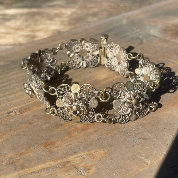 Art Deco Silver & Paste Bracelet (529M) | The Antique  Art Deco Silver Bracelet